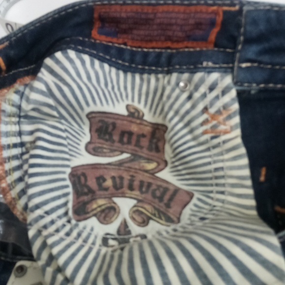 Rock Revival NWOT Women's 26 Etty Embellished Shimmer Boot Cut Distressed - Picture 8 of 8